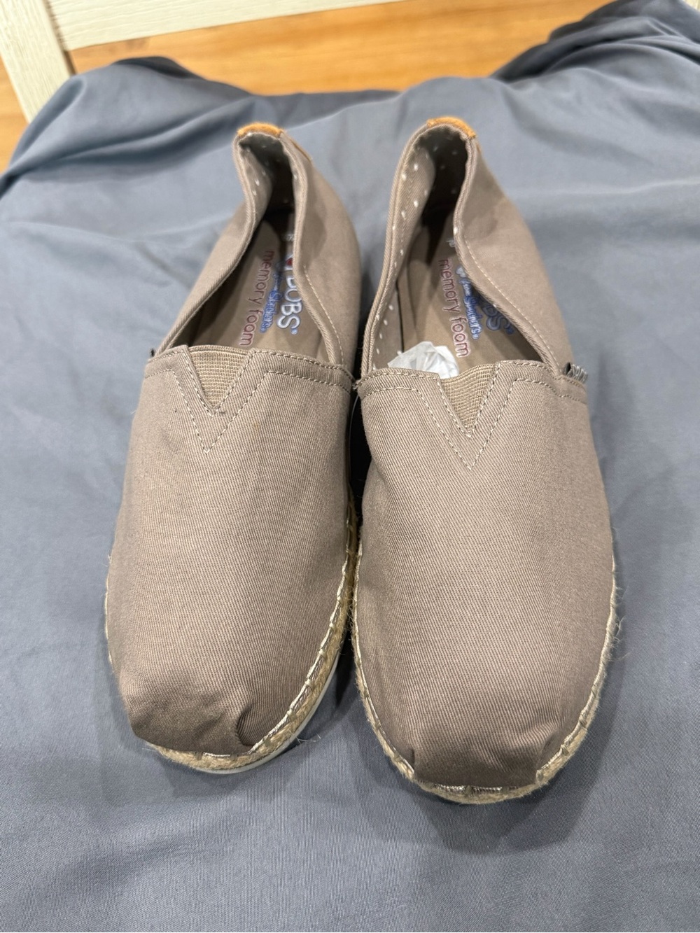 BOBS from Skechers Women's Brown Canvas Espadrille Slip-On